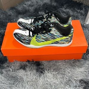 NWT multicolored nike distance spikes